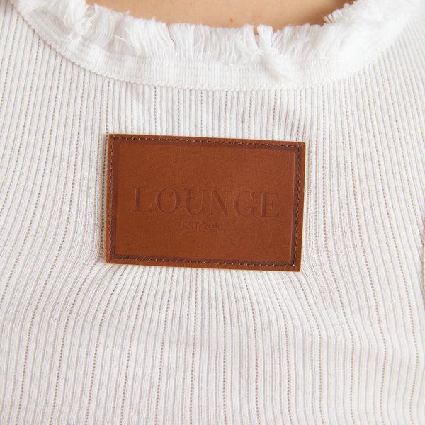 Lounge Underwear Fringed Tank Top - White