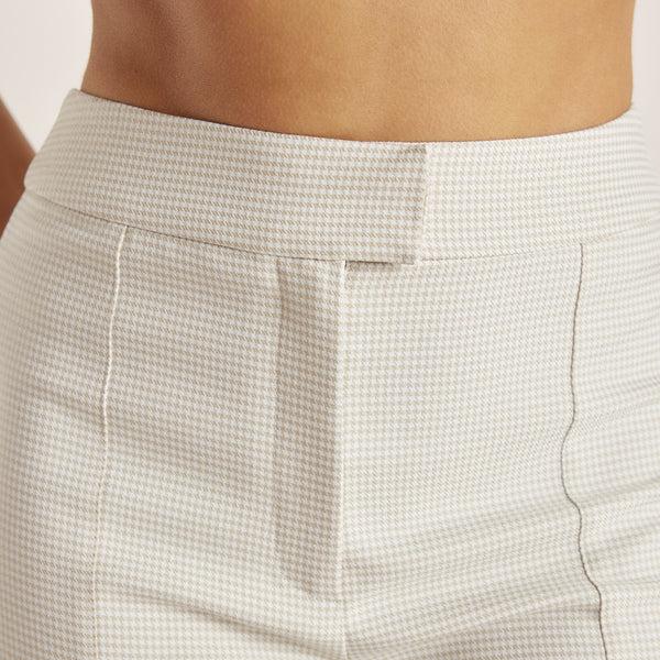 Lounge Underwear Houndstooth Capri Trousers - Beige