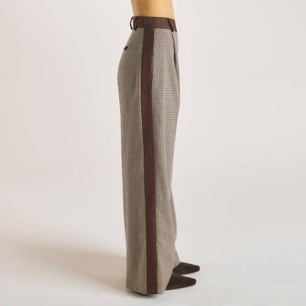 Lounge Underwear Houndstooth Trousers - Brown
