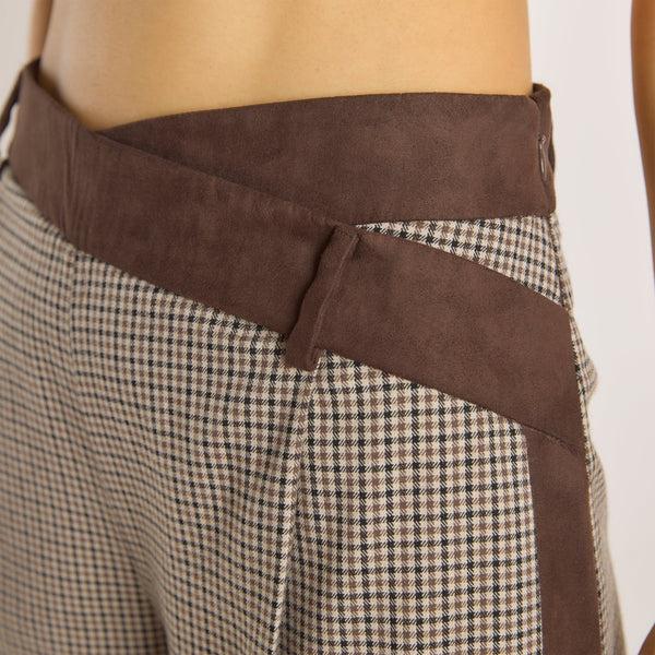 Lounge Underwear Houndstooth Trousers - Brown