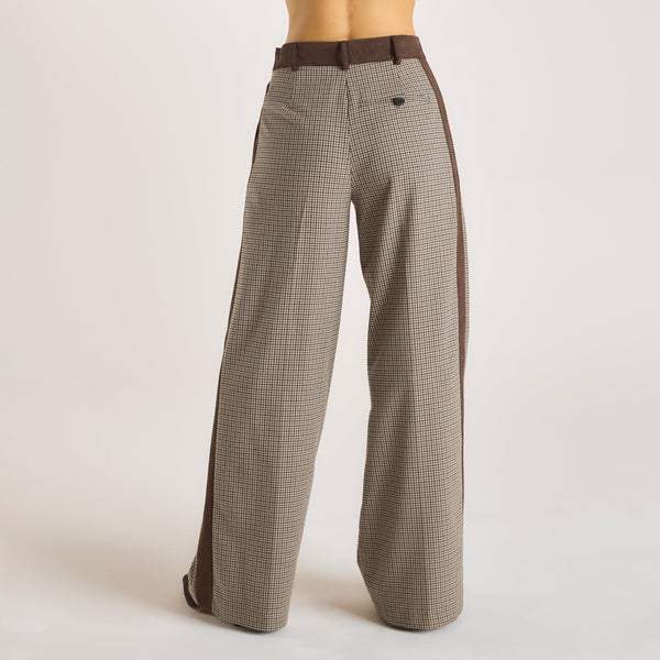 lounge underwear Houndstooth Trousers - Brown