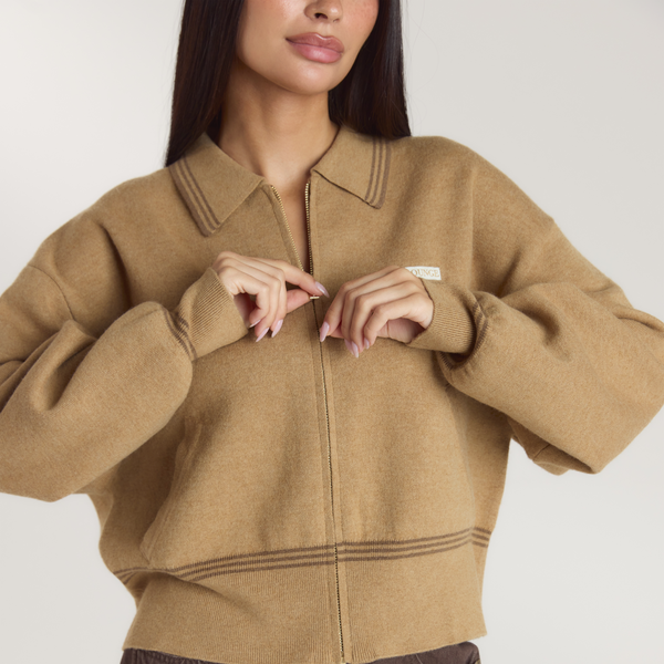 Lounge Underwear Knitted Jacket - Tan