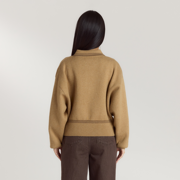 lounge underwear Knitted Jacket - Tan