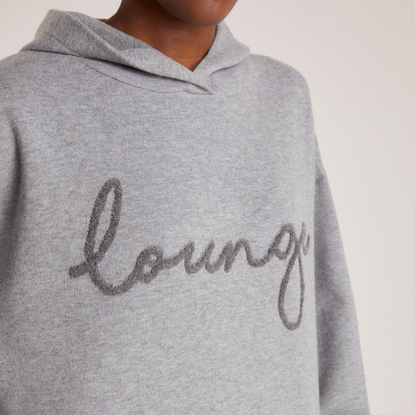 Lounge Underwear Knitted Lounge Hoodie - Grey Marl