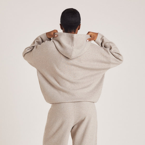 Lounge Underwear Knitted Lounge Hoodie - Taupe Marl