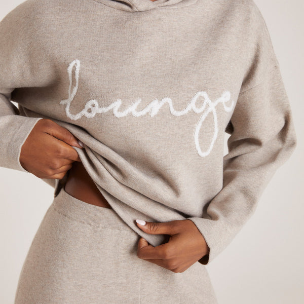 Lounge Underwear Knitted Lounge Hoodie - Taupe Marl