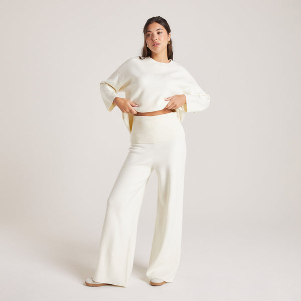 lounge underwear Knitted Trousers - Creme