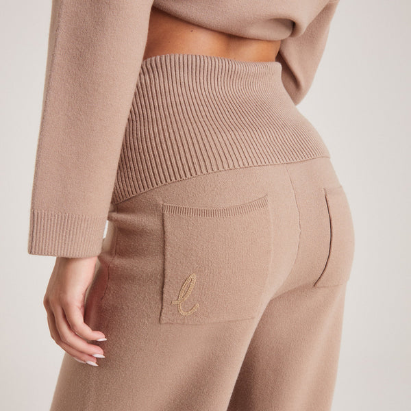 Lounge Underwear Knitted Trousers - Mink