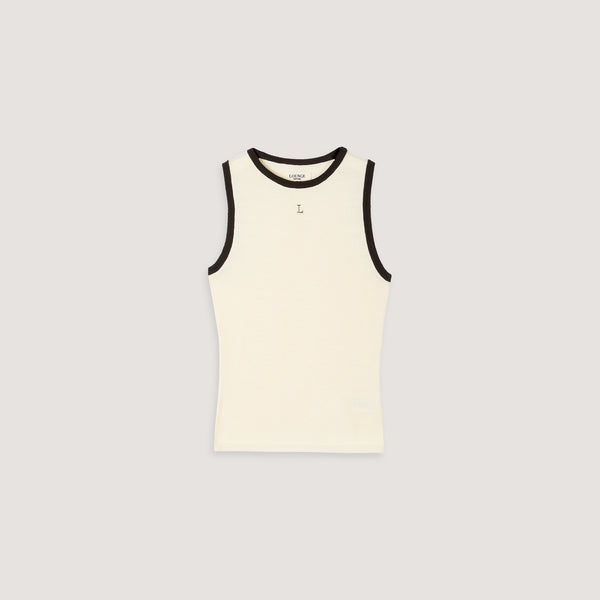 Lounge Underwear Knitted Vest Top - Off White