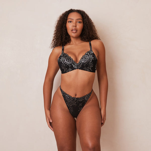 Lounge Underwear Lace Magic Bra - Black