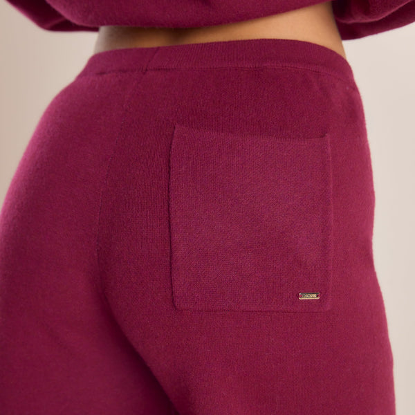 Lounge Underwear Logo Knitted Trousers - Burgundy
