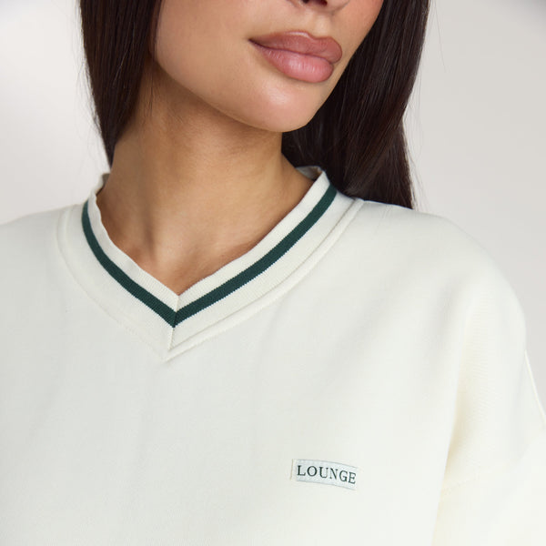 Lounge Underwear Lounge Living V-Neck Jumper - Cream