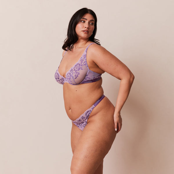 Lounge Underwear Luxe Balcony Bra - Purple