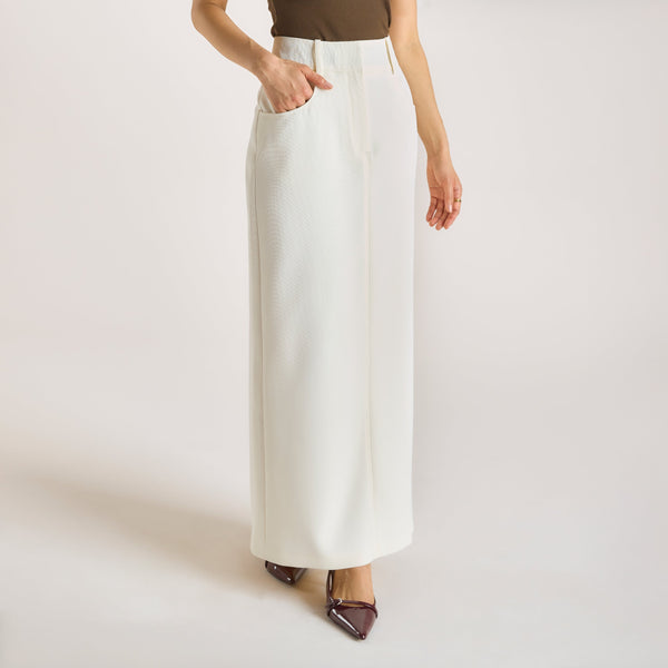 Lounge Underwear Maxi Skirt - Cream