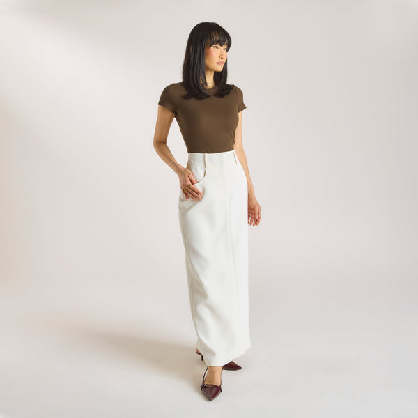 Lounge Underwear Maxi Skirt - Cream