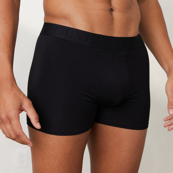 Lounge Underwear Men's Luxe Boxers (3 Pack) - Black