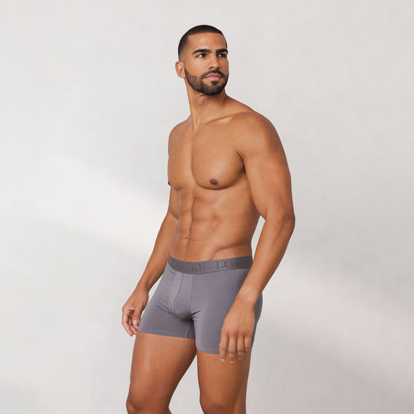 Lounge Underwear Men's Luxe Boxers (3 Pack) - Charcoal