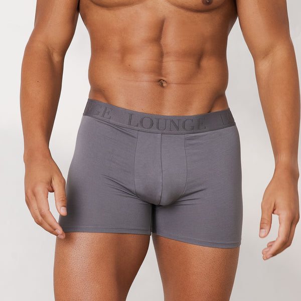 Lounge Underwear Men's Luxe Boxers (3 Pack) - Charcoal