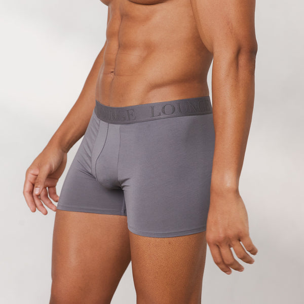 Lounge Underwear Men's Luxe Boxers (3 Pack) - Charcoal