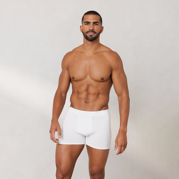 Lounge Underwear Men's Luxe Boxers (3 Pack) - White