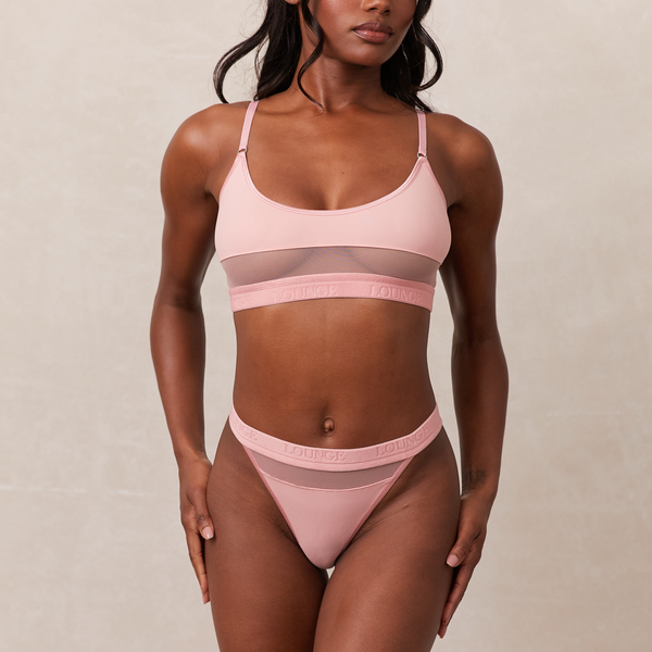 Lounge Underwear Mesh Bra - Pink