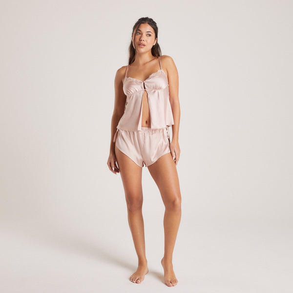 lounge underwear Mini Satin Pyjama Shorts - Blush
