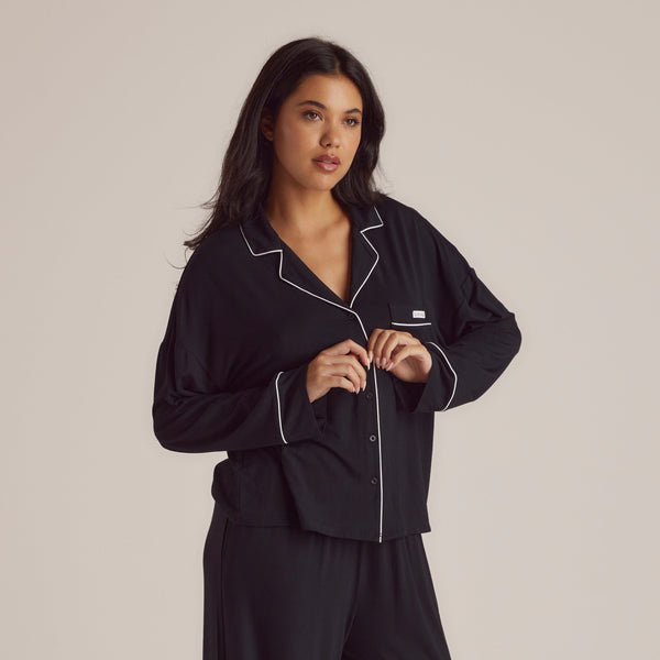 Lounge Underwear Modal Pyjama Shirt - Black