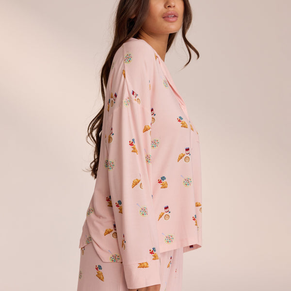 Lounge Underwear Modal Pyjama Shirt - Pink