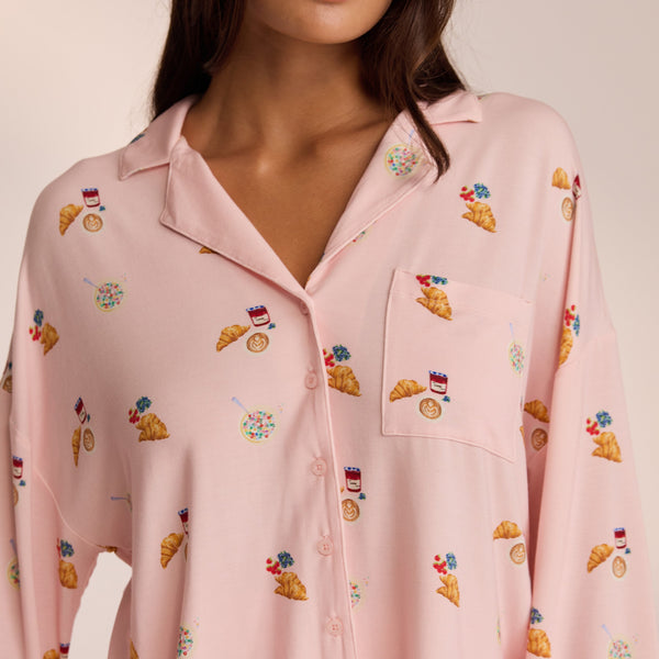 lounge underwear Modal Pyjama Shirt - Pink