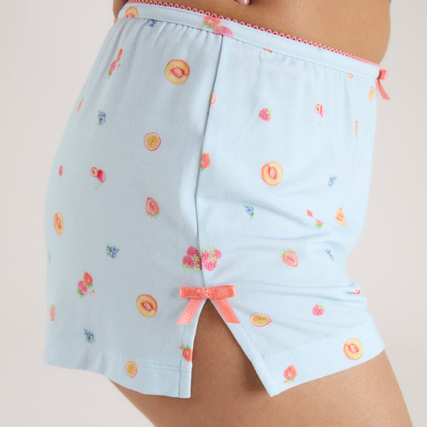 Lounge Underwear Modal Pyjama Shorts - Blue Fruits