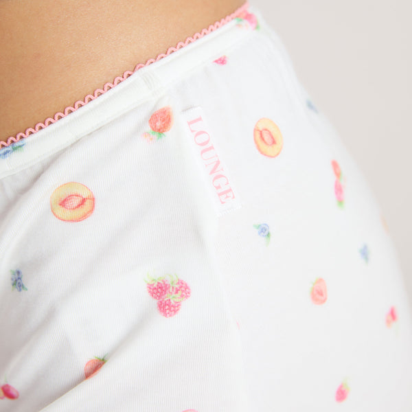 Lounge Underwear Modal Pyjama Shorts - White Fruits