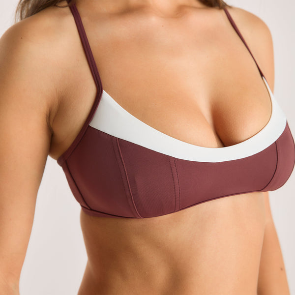 Lounge Underwear Monaco Bralette Bikini Top - Plum