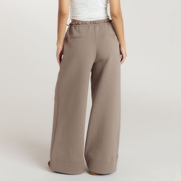 lounge underwear Neoprene Wide-Leg Joggers - Taupe