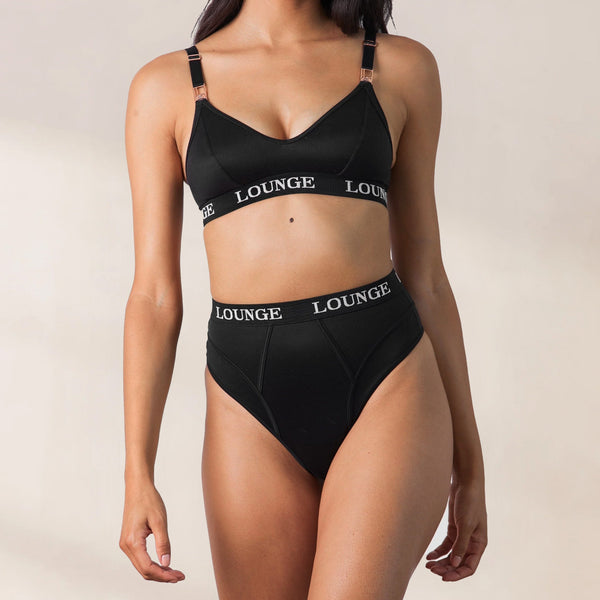 Lounge Underwear Nurture Nursing Bra - Black