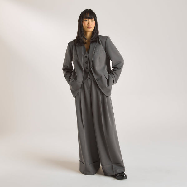 Lounge Underwear Oversized Blazer - Charcoal