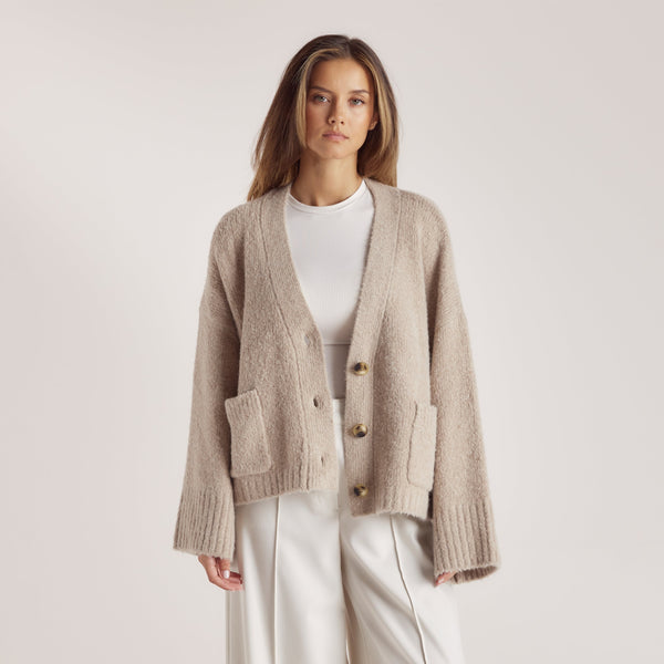 Lounge Underwear Oversized Cardigan - Bread