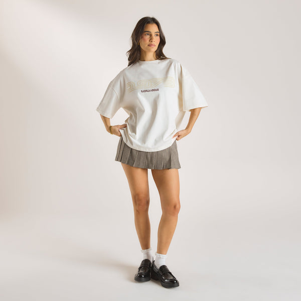 Lounge Underwear Oversized Graphic Tee - Cream