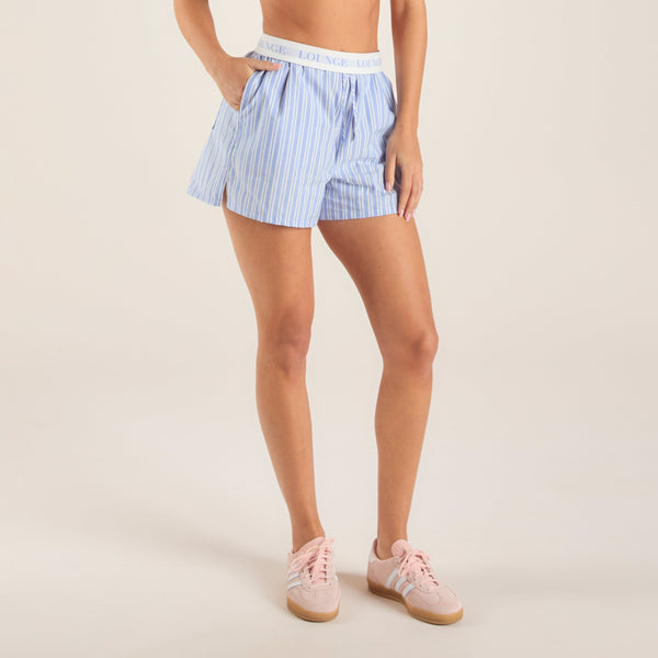 Lounge Underwear Pinstripe Shorts - Blue