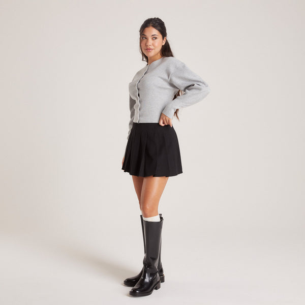 Lounge Underwear Pleated Skirt - Black