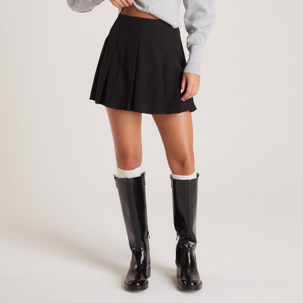 Lounge Underwear Pleated Skirt - Black