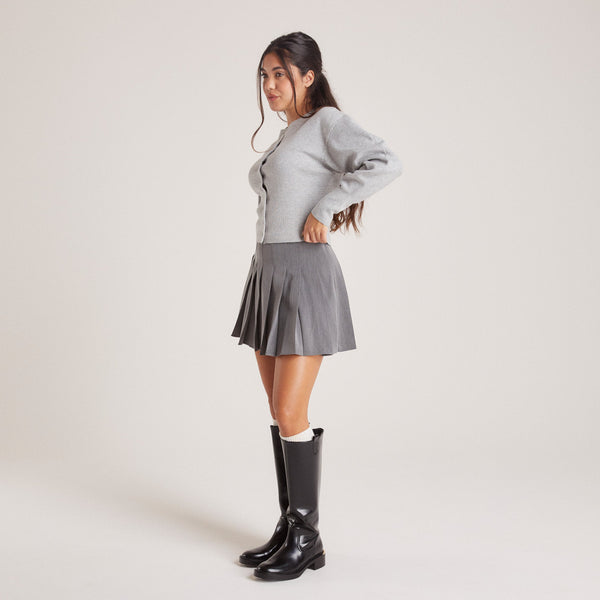 Lounge Underwear Pleated Skirt - Grey