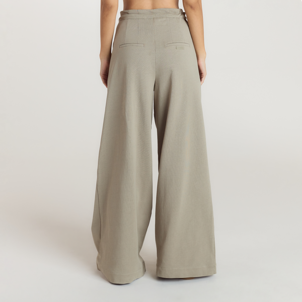 lounge underwear Pleated Wide-Leg Trousers - Thyme