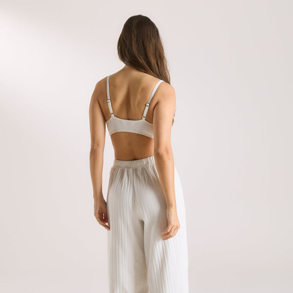 lounge underwear Pointelle Bralette - Cream