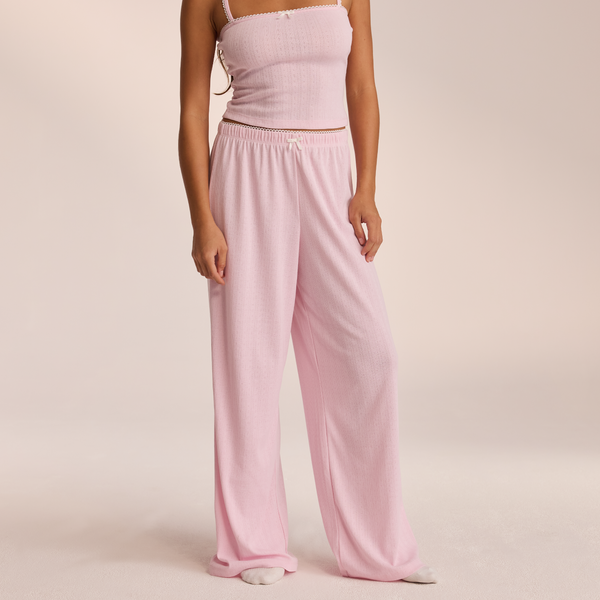 lounge underwear Pointelle Pyjama Bottoms - Pink