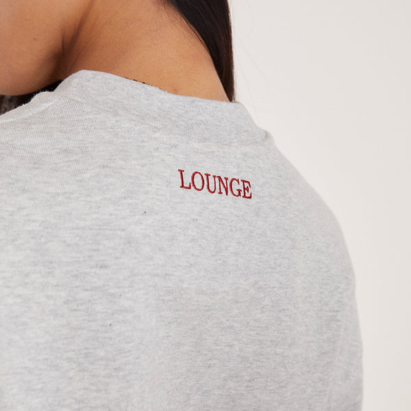 Lounge Underwear Quarter Zip Jumper - Grey Marl