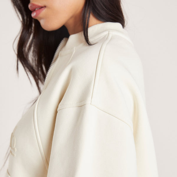 Lounge Underwear Quarter Zip Jumper - Tofu