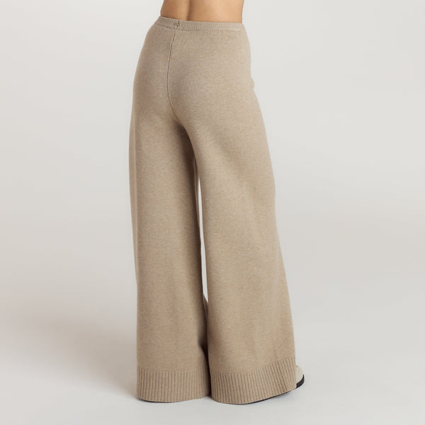 Lounge Underwear Ribbed Hem Knitted Trousers - Mink