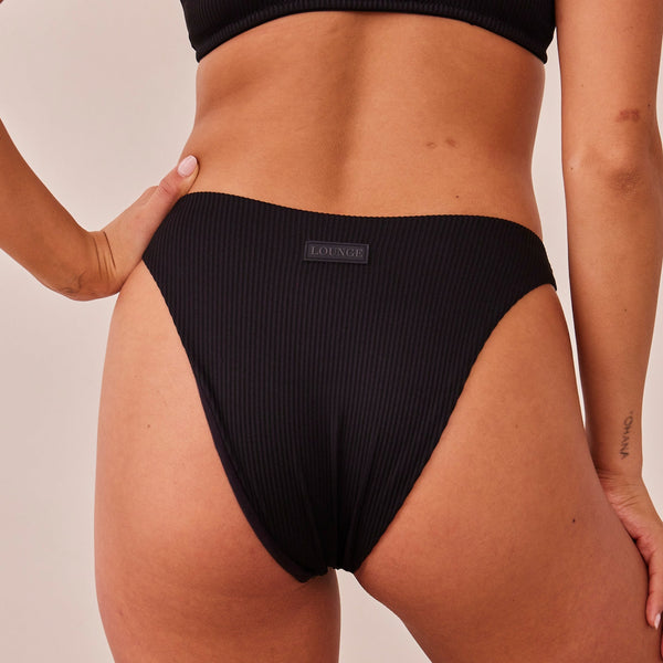 lounge underwear Ribbed Triangle Briefs - Black