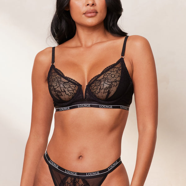 Lounge Underwear Royal Balcony Bra - Black