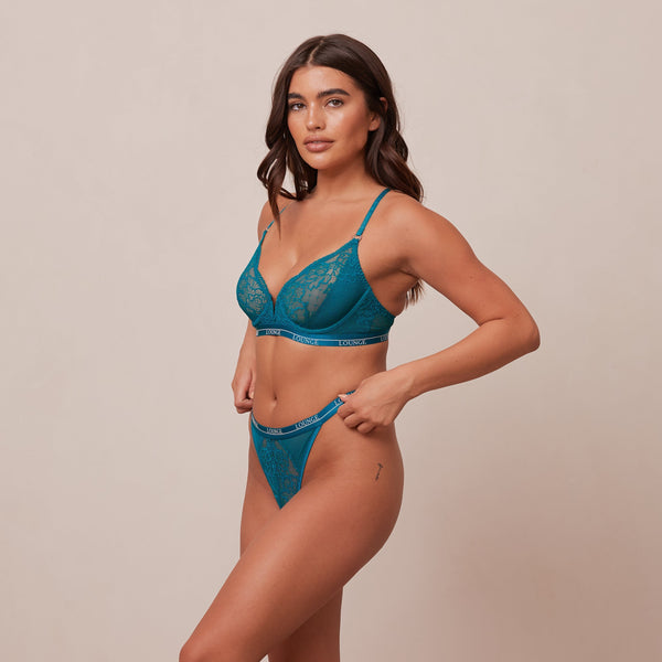Lounge Underwear Royal Balcony Bra - Turquoise